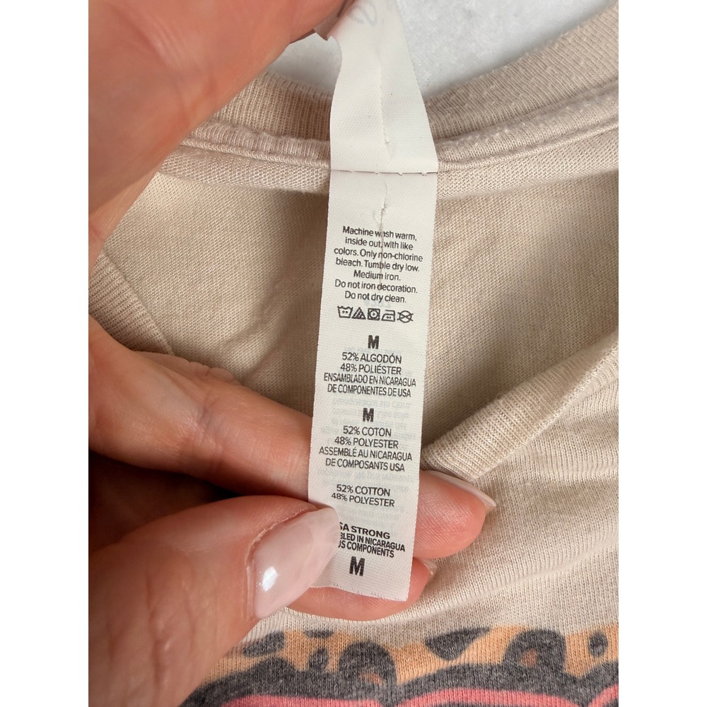 Bella Canvas Chasing That Neon Rainbow Graphic Sweatshirt Yellow Tan Womens M - Picture 3 of 7